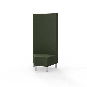 Hörnmodul Snake 45 grader med metallben, hög rygg SH43