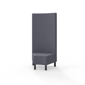 Hörnmodul Snake 45 grader med metallben, hög rygg SH43