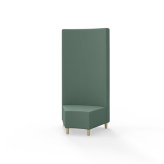 Hörnmodul Snake 45 grader med träben, hög rygg SH37,5