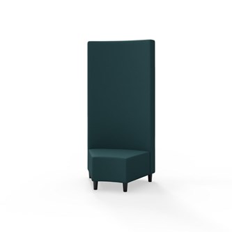 Hörnmodul Snake 45 grader med träben, hög rygg SH37,5