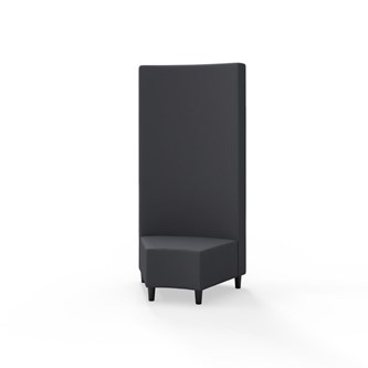 Hörnmodul Snake 45 grader med träben, hög rygg SH37,5