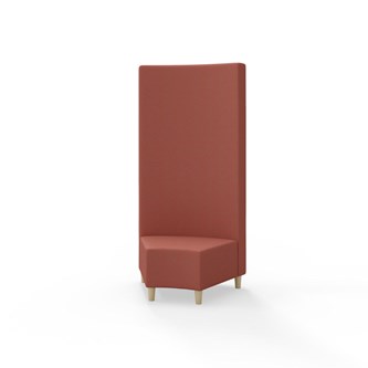 Hörnmodul Snake 45 grader med träben, hög rygg SH37,5