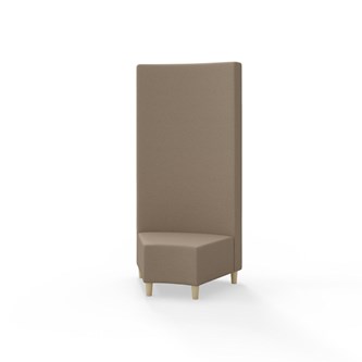 Hörnmodul Snake 45 grader med träben, hög rygg SH37,5