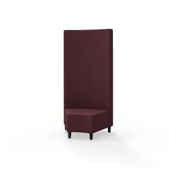 Hörnmodul Snake 45 grader med träben, hög rygg SH37,5