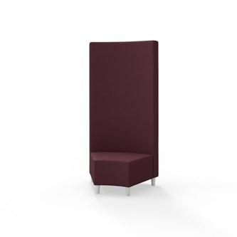 Hörnmodul Snake 45 grader med träben, hög rygg SH37,5