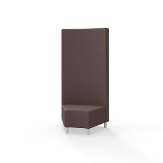 Hörnmodul Snake 45 grader med träben, hög rygg SH37,5