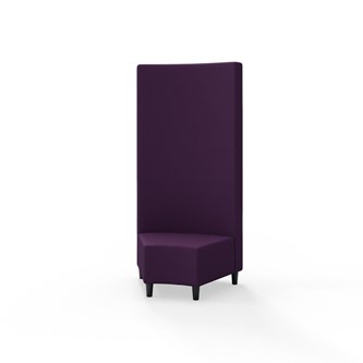 Hörnmodul Snake 45 grader med träben, hög rygg SH37,5