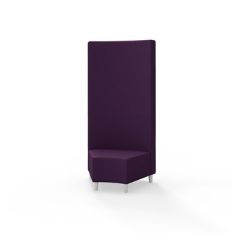 Hörnmodul Snake 45 grader med träben, hög rygg SH37,5