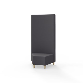 Hörnmodul Snake 45 grader med träben, hög rygg SH37,5