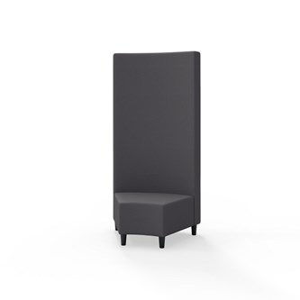 Hörnmodul Snake 45 grader med träben, hög rygg SH37,5