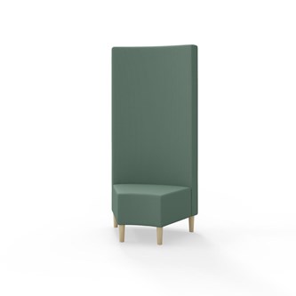 Hörnmodul Snake 45 grader med träben, hög rygg SH43