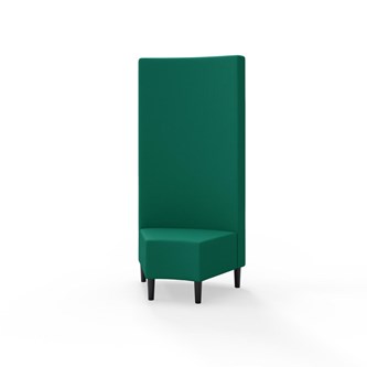 Hörnmodul Snake 45 grader med träben, hög rygg SH43