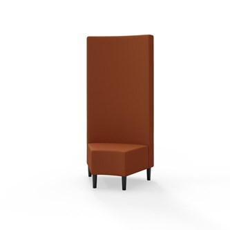 Hörnmodul Snake 45 grader med träben, hög rygg SH43