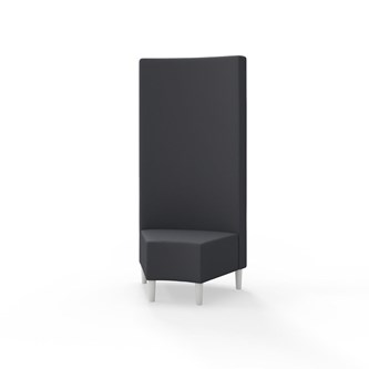 Hörnmodul Snake 45 grader med träben, hög rygg SH43