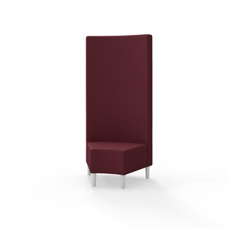 Hörnmodul Snake 45 grader med träben, hög rygg SH43