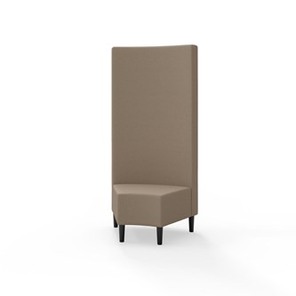 Hörnmodul Snake 45 grader med träben, hög rygg SH43