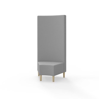 Hörnmodul Snake 45 grader med träben, hög rygg SH43