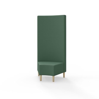 Hörnmodul Snake 45 grader med träben, hög rygg SH43