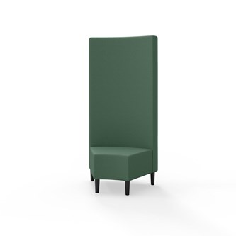 Hörnmodul Snake 45 grader med träben, hög rygg SH43