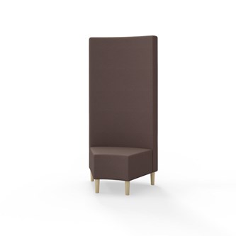 Hörnmodul Snake 45 grader med träben, hög rygg SH43