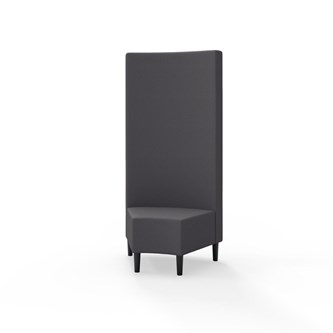 Hörnmodul Snake 45 grader med träben, hög rygg SH43