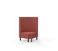 Hörnmodul Snake 90 grader R 12 rund med metallben, mellanhög rygg SH43