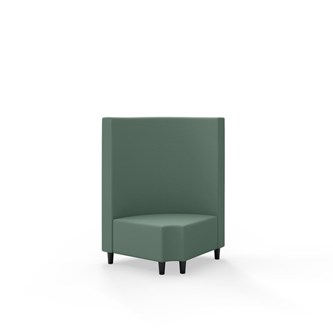 Hörnmodul Snake 90 grader R 12 rund med träben, mellanhög rygg SH37,5