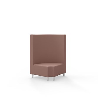 Hörnmodul Snake 90 grader R 12 rund med träben, mellanhög rygg SH37,5