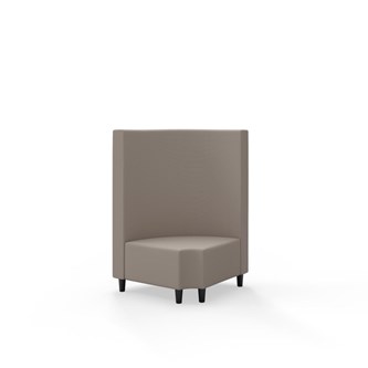 Hörnmodul Snake 90 grader R 12 rund med träben, mellanhög rygg SH37,5