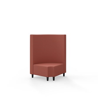 Hörnmodul Snake 90 grader R 12 rund med träben, mellanhög rygg SH37,5