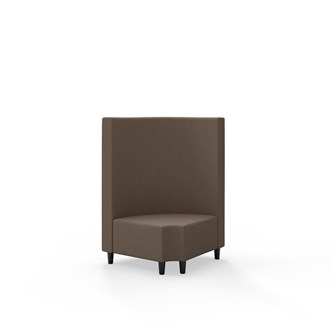 Hörnmodul Snake 90 grader R 12 rund med träben, mellanhög rygg SH37,5