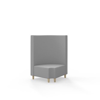 Hörnmodul Snake 90 grader R 12 rund med träben, mellanhög rygg SH37,5