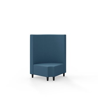 Hörnmodul Snake 90 grader R 12 rund med träben, mellanhög rygg SH37,5