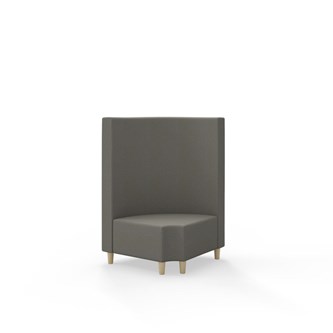 Hörnmodul Snake 90 grader R 12 rund med träben, mellanhög rygg SH37,5