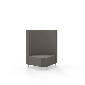 Hörnmodul Snake 90 grader R 12 rund med träben, mellanhög rygg SH37,5