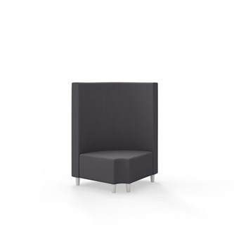 Hörnmodul Snake 90 grader R 12 rund med träben, mellanhög rygg SH37,5