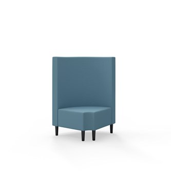 Hörnmodul Snake 90 grader R 12 rund med träben, mellanhög rygg SH43