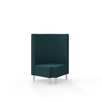 Hörnmodul Snake 90 grader R 12 rund med träben, mellanhög rygg SH43