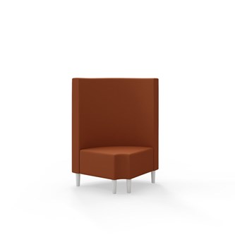 Hörnmodul Snake 90 grader R 12 rund med träben, mellanhög rygg SH43