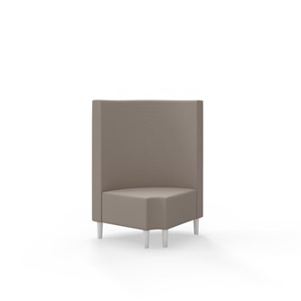 Hörnmodul Snake 90 grader R 12 rund med träben, mellanhög rygg SH43