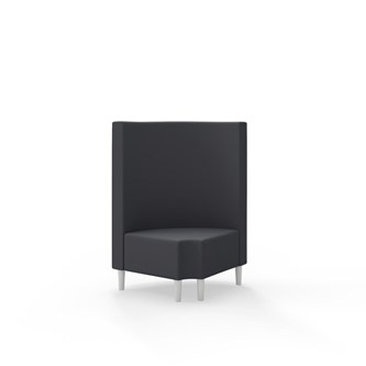 Hörnmodul Snake 90 grader R 12 rund med träben, mellanhög rygg SH43