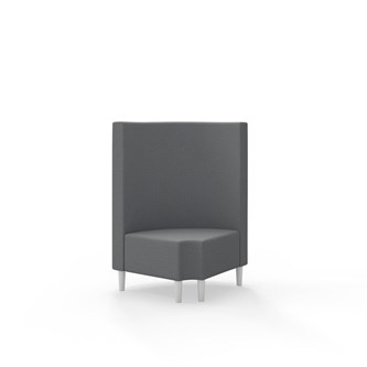 Hörnmodul Snake 90 grader R 12 rund med träben, mellanhög rygg SH43