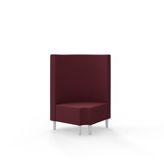 Hörnmodul Snake 90 grader R 12 rund med träben, mellanhög rygg SH43