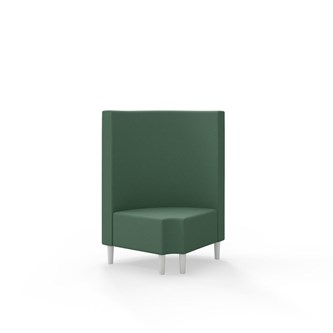 Hörnmodul Snake 90 grader R 12 rund med träben, mellanhög rygg SH43