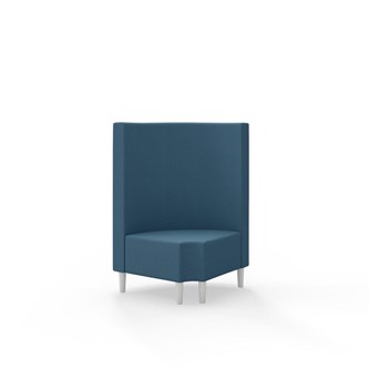 Hörnmodul Snake 90 grader R 12 rund med träben, mellanhög rygg SH43