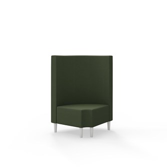 Hörnmodul Snake 90 grader R 12 rund med träben, mellanhög rygg SH43