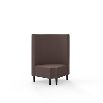 Hörnmodul Snake 90 grader R 12 rund med träben, mellanhög rygg SH43