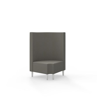 Hörnmodul Snake 90 grader R 12 rund med träben, mellanhög rygg SH43