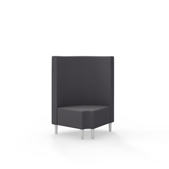 Hörnmodul Snake 90 grader R 12 rund med träben, mellanhög rygg SH43