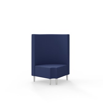 Hörnmodul Snake 90 grader R 12 rund med träben, mellanhög rygg SH43